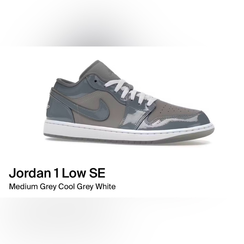 Air Jordan 1 Low SE Men's Shoes - Medium Grey and White